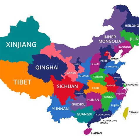 map of provinces in china.